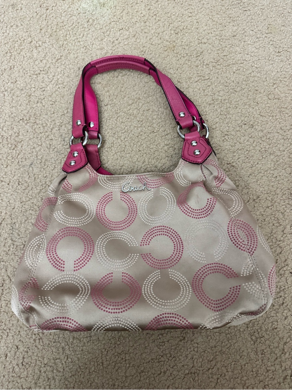 Coach Dotted Op Art Shoulder Bag